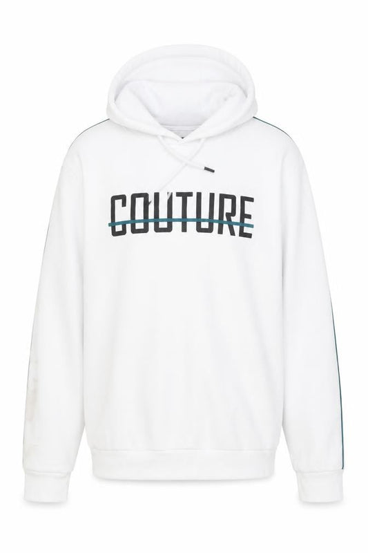 Fresh Couture Men’s White Hoodie Medium Designer Pullover