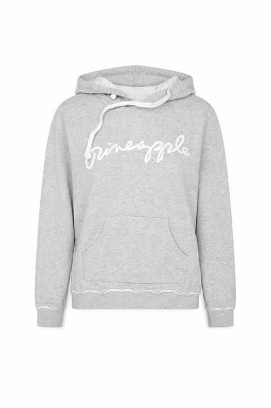 Pineapple Women's Grey Hoodie Medium Pullover Logo Cotton Blend