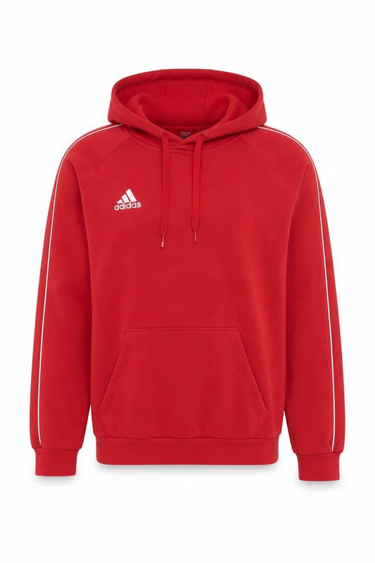 Adidas Men’s Red Pullover Hoodie L Regular Fit Sports Fleece