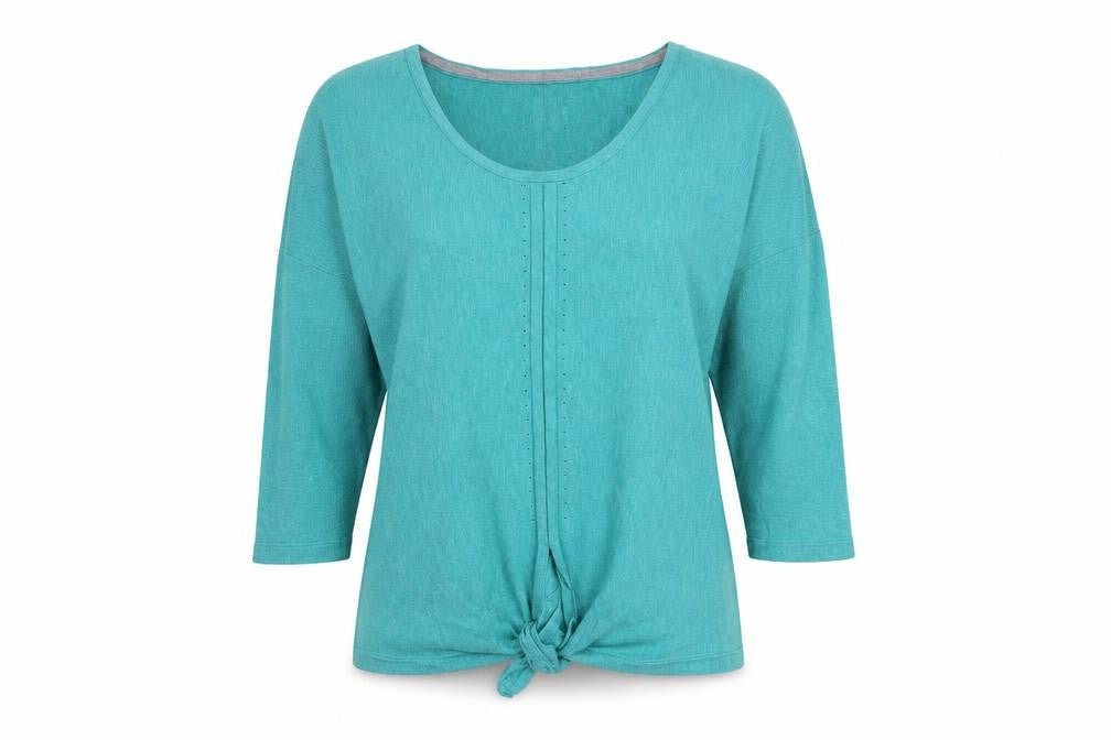 White Stuff Women Green Size 12 Tie Front Scoop Neck Jumper
