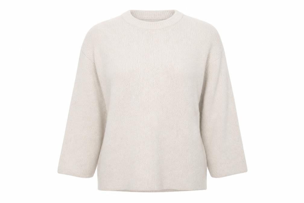 Weekday Women Beige Wool Blend Chunky Knit Jumper L
