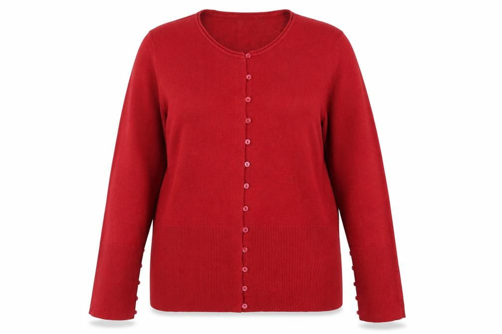 Marks & Spencer Per Una Red Womens Size 18 Cardigan Jumper