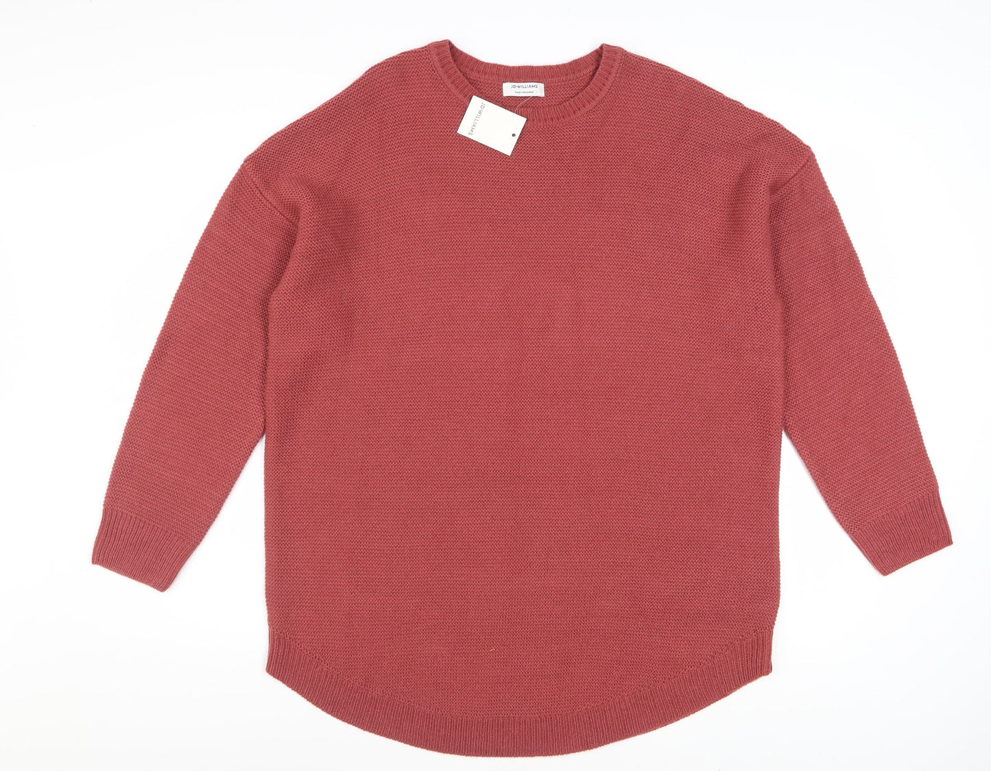JD Williams Women Red Acrylic Knit Long Sleeve Pullover Jumper Size 16/18