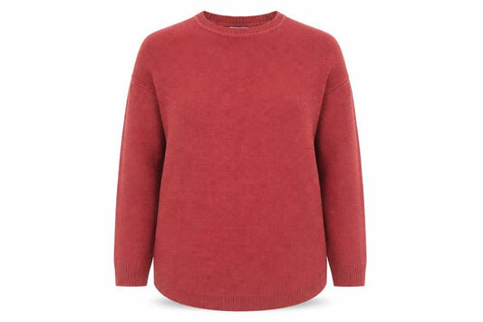 JD Williams Women Red Acrylic Knit Long Sleeve Pullover Jumper Size 16/18