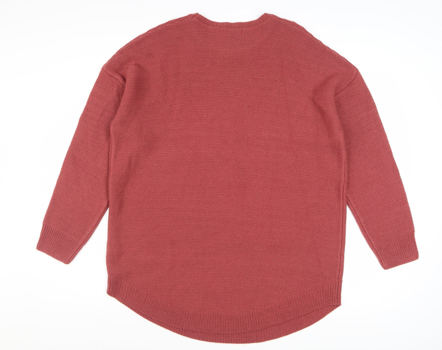 JD Williams Women Red Acrylic Knit Long Sleeve Pullover Jumper Size 16/18