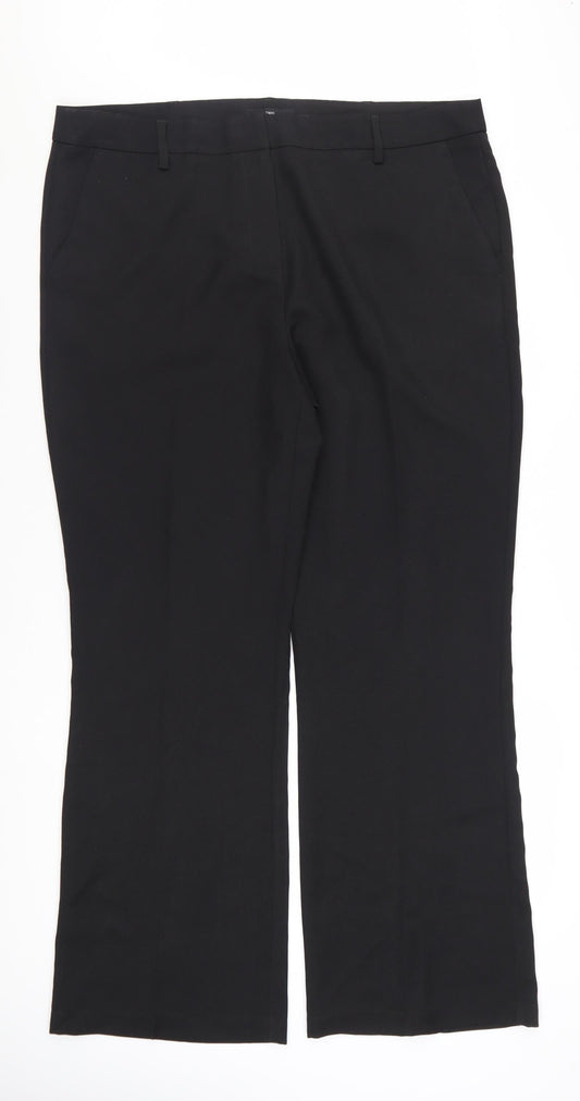 Next Women’s Black 18L Tall Straight Leg Dress Pants Trousers
