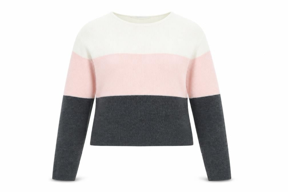 H&M Teens Multicoloured Striped Crew Neck Knit Jumper Size 12