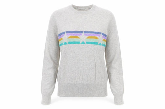 Marks & Spencer Autograph Women Grey Cashmere Star Jumper Size 6