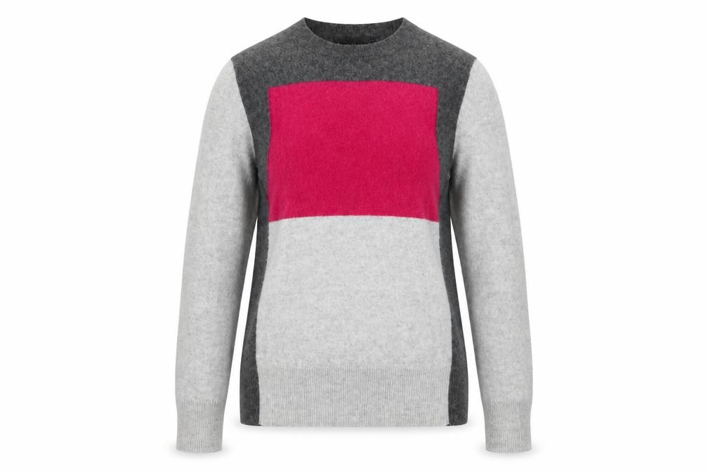 Marks & Spencer Autograph Women’s Grey Pink Cashmere Jumper Size 8