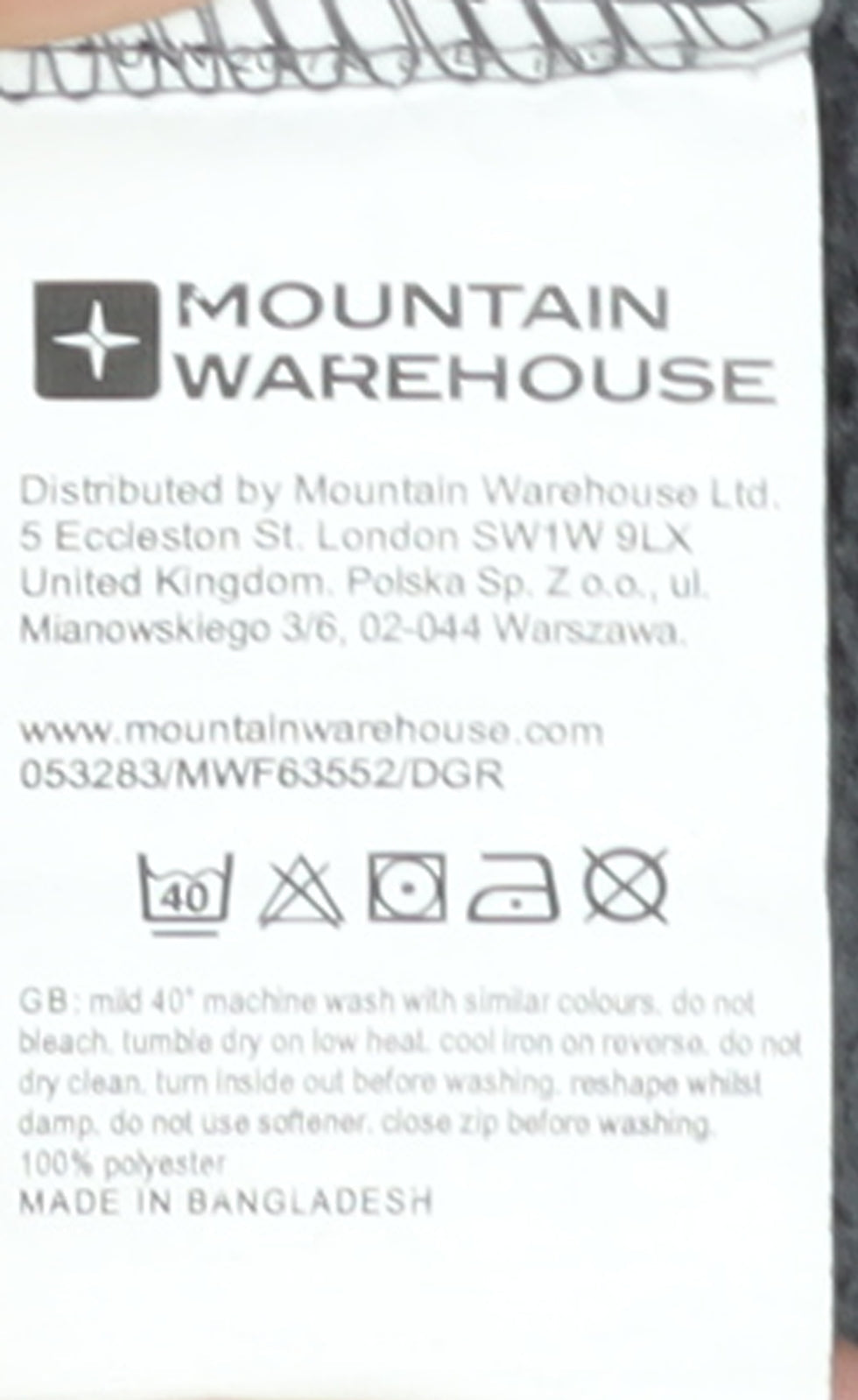 Mountain Warehouse Men’s Grey Fleece 1/4 Zip Sweatshirt 2XL