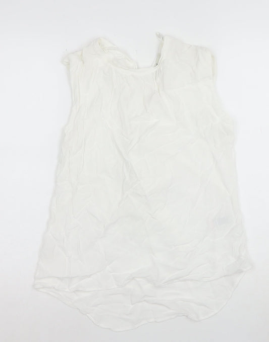 Next Women’s White Sleeveless Viscose Blouse Size 10