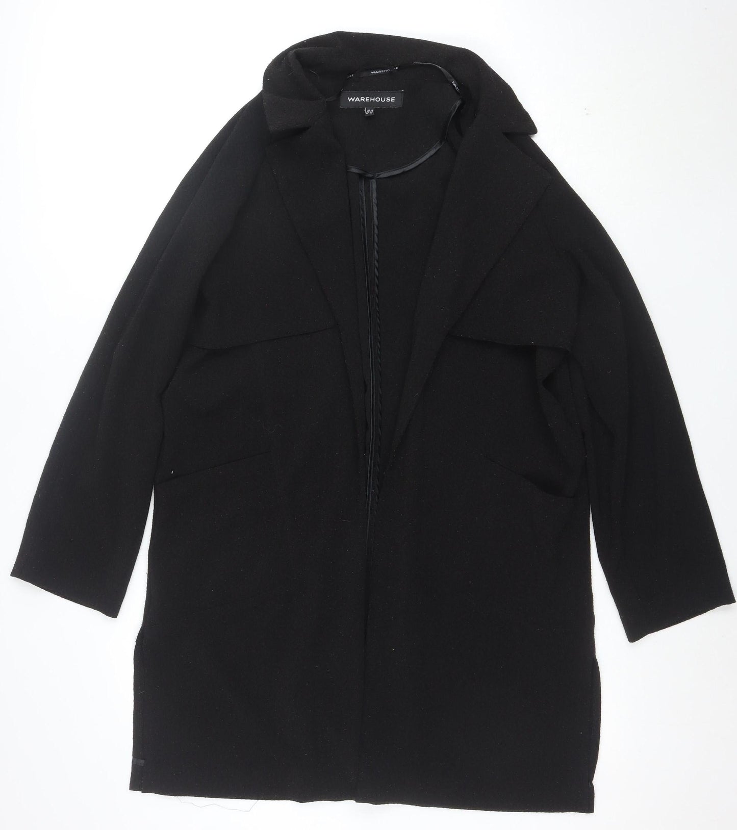Warehouse Women’s Black Crepe Blazer Size 12 Regular Fit