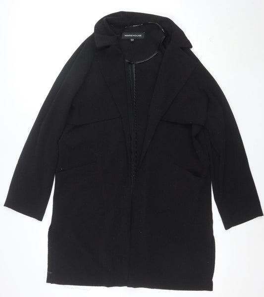 Warehouse Women’s Black Crepe Blazer Size 12 Regular Fit
