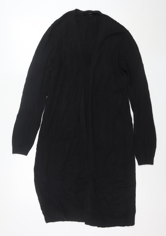 Next Women's Black Size 12 Long Sleeve Cotton Blend Cardigan