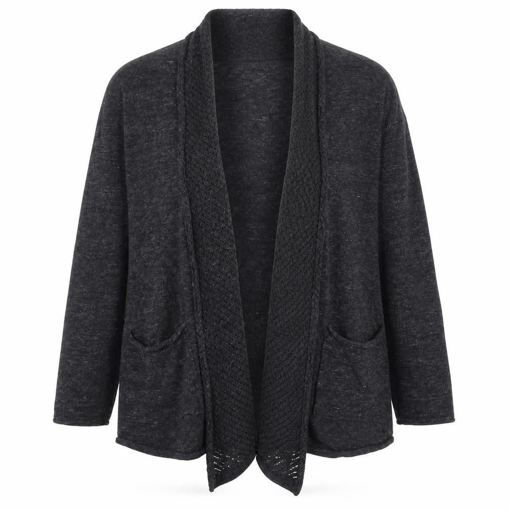FatFace Women's Grey Cotton Open Knit Cardigan Size 12