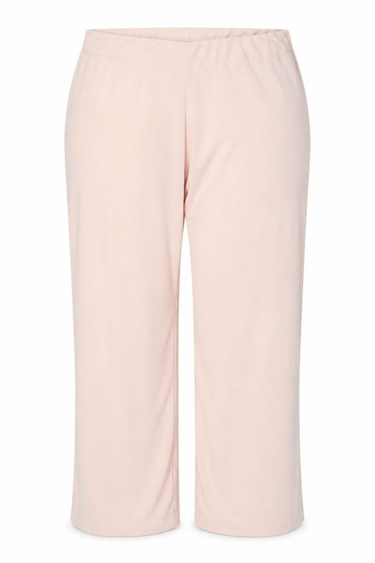 Afibel Women Pink Wide-Leg Stretch Jersey Trousers Size 18