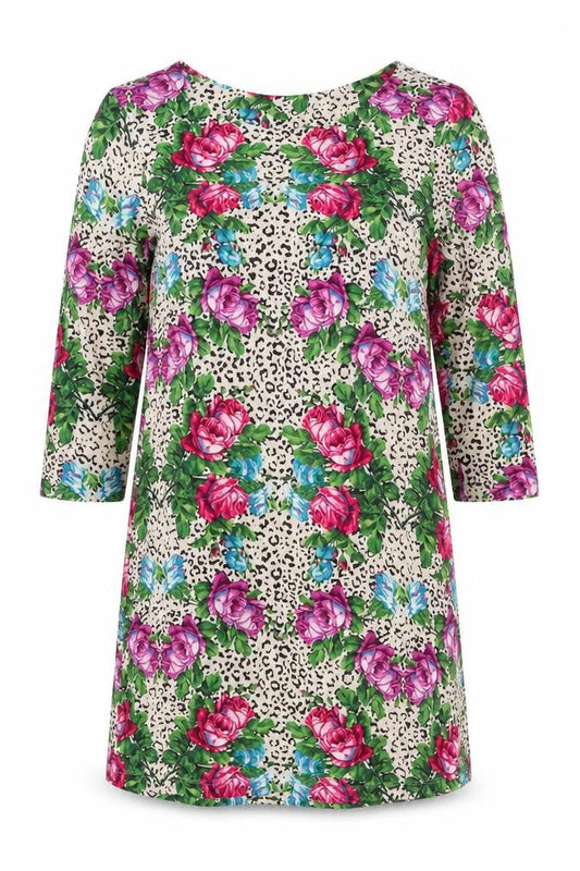 Next Women’s Multicoloured Floral Animal Print Shift Dress Size 8