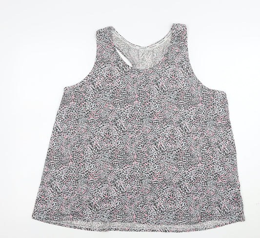 Goodmove Women’s Multicoloured Animal Print Sleeveless Tank Top Size 16
