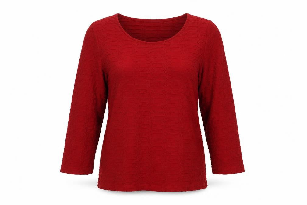 Marks & Spencer Women’s Red 3/4 Sleeve Stretch Blouse Size 10