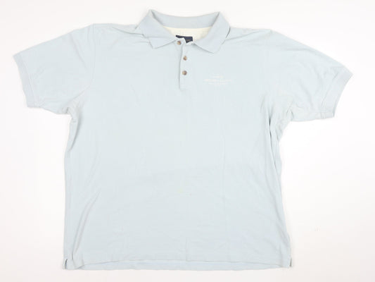 Henri Lloyd Men Blue 2XL Cotton Polo Shirt Classic Fit