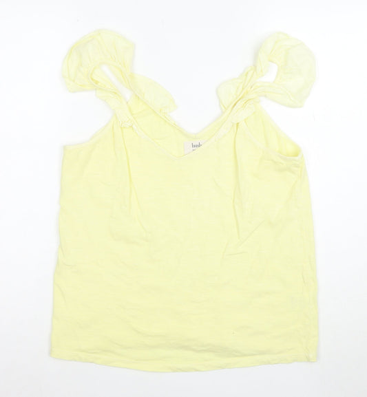 Hush Women's Yellow Cotton V-Neck Camisole Tank Top M