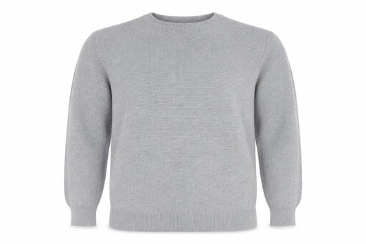 F&F Men’s Grey Cotton Knit Crew Neck Jumper XL