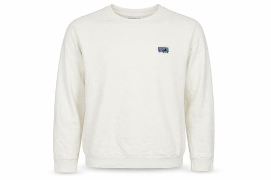 Patagonia Men's White Organic Cotton Crew Neck Sweatshirt Size M