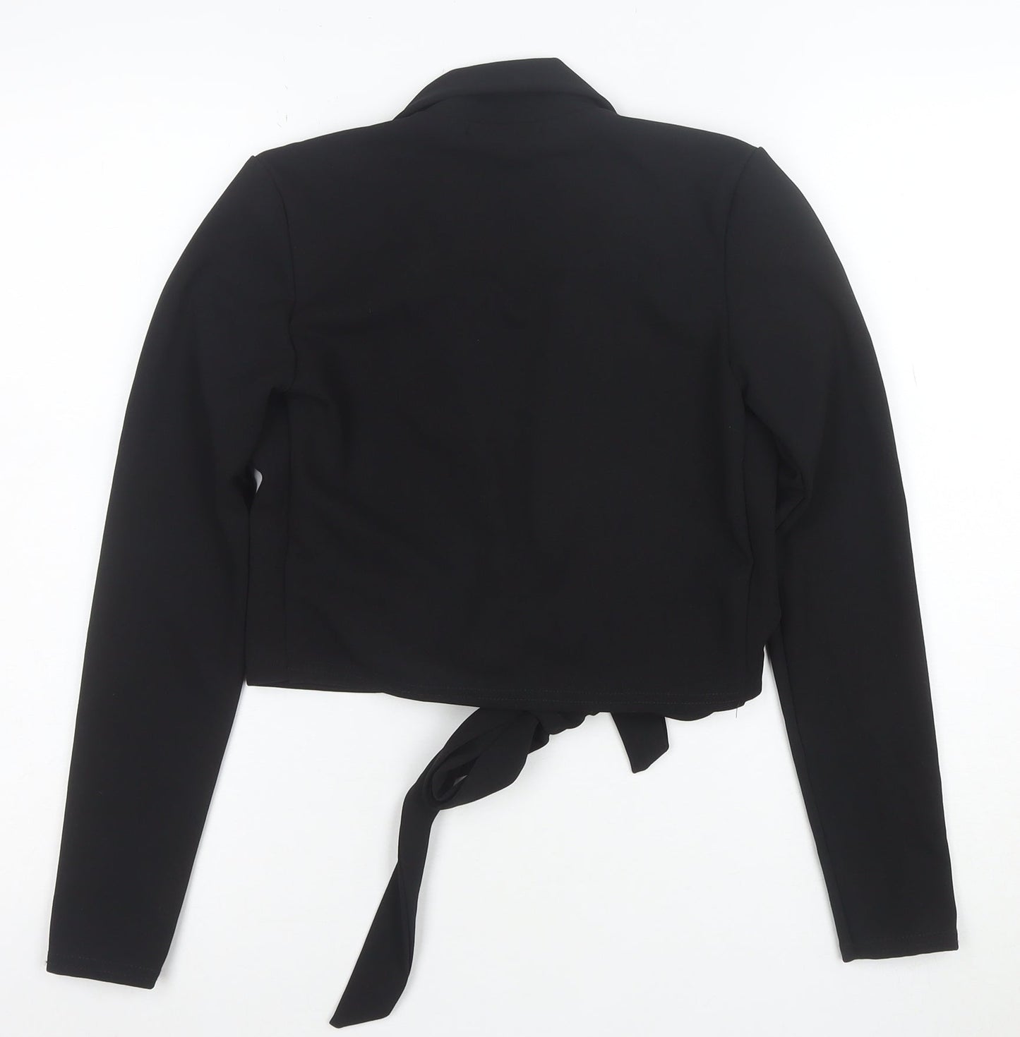 Rebellious Women’s Black Cropped Tie Front Blazer Size 6