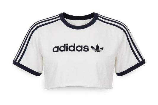 Adidas Women’s White Cropped T-Shirt XL Short Sleeve Casual Sports Style