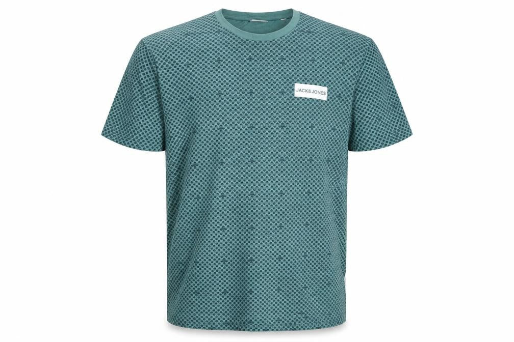 Jack & Jones Men's Green 2XL Graphic Print Crew Neck T-Shirt