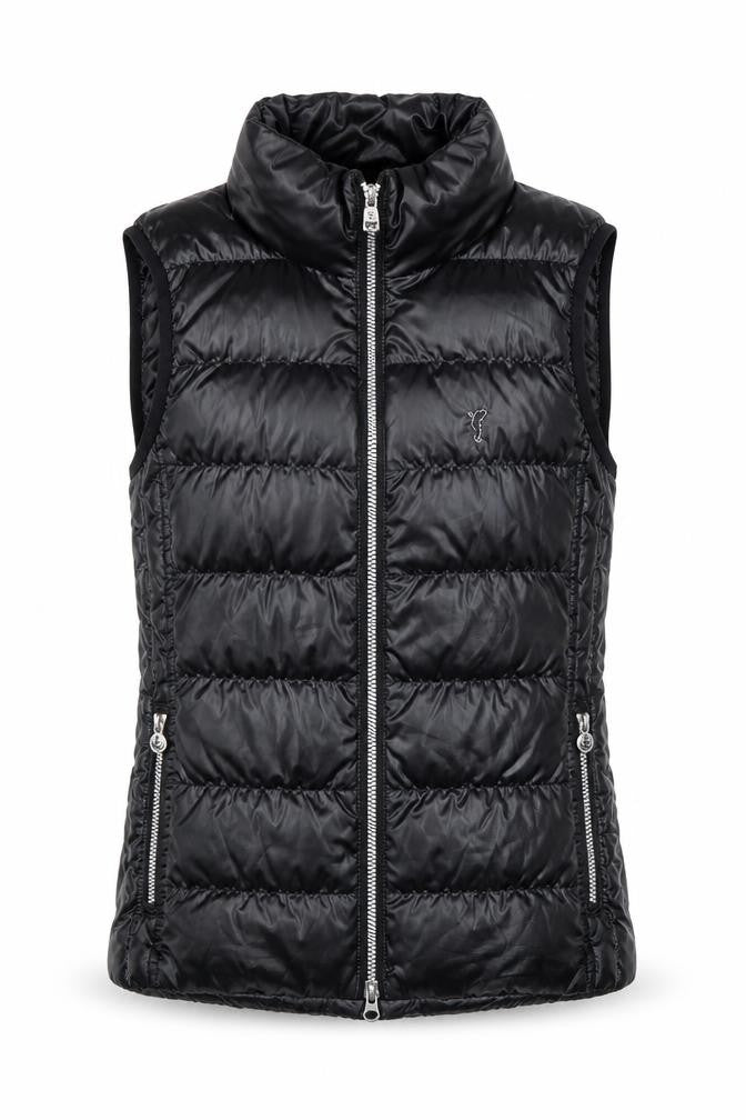 GOLFINO Women's Black Puffer Waistcoat UK 8 Lightweight Down Vest