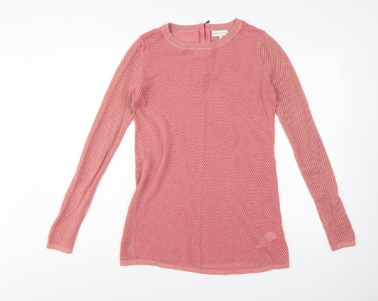 Next Maternity Pink Knit Crew Neck Long Sleeve Pullover Jumper Size 10