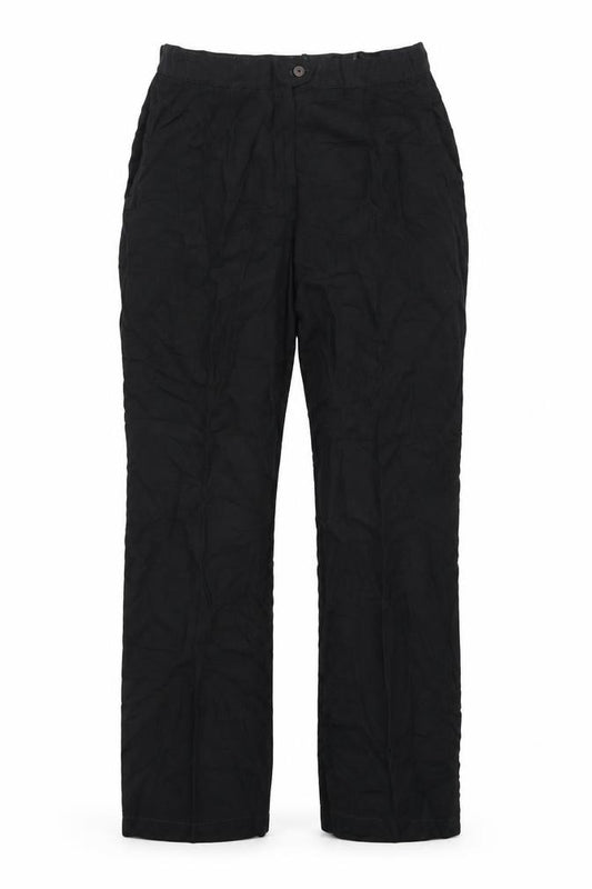 La Bella Women’s Black Linen Blend Pleated Trousers Size 16