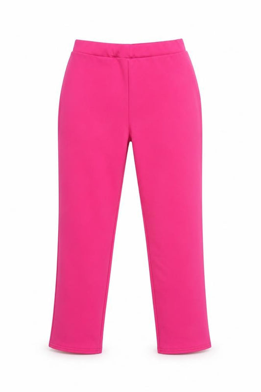 Boohoo Women's Pink Jersey Stretch Trousers Size 14