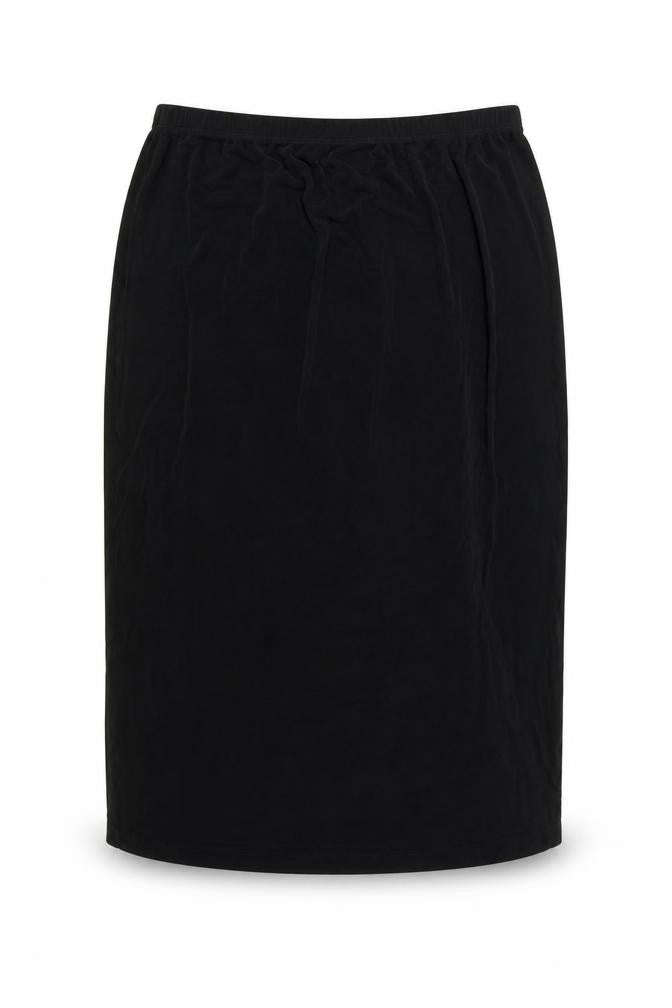 Chico's Women's Black Jersey Pencil Midi Skirt Size 16 Stretch