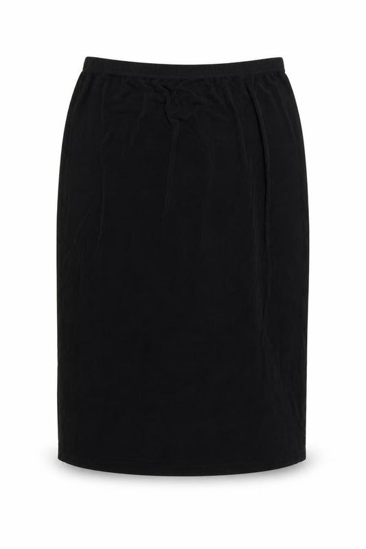 Chico's Women's Black Jersey Pencil Midi Skirt Size 16 Stretch