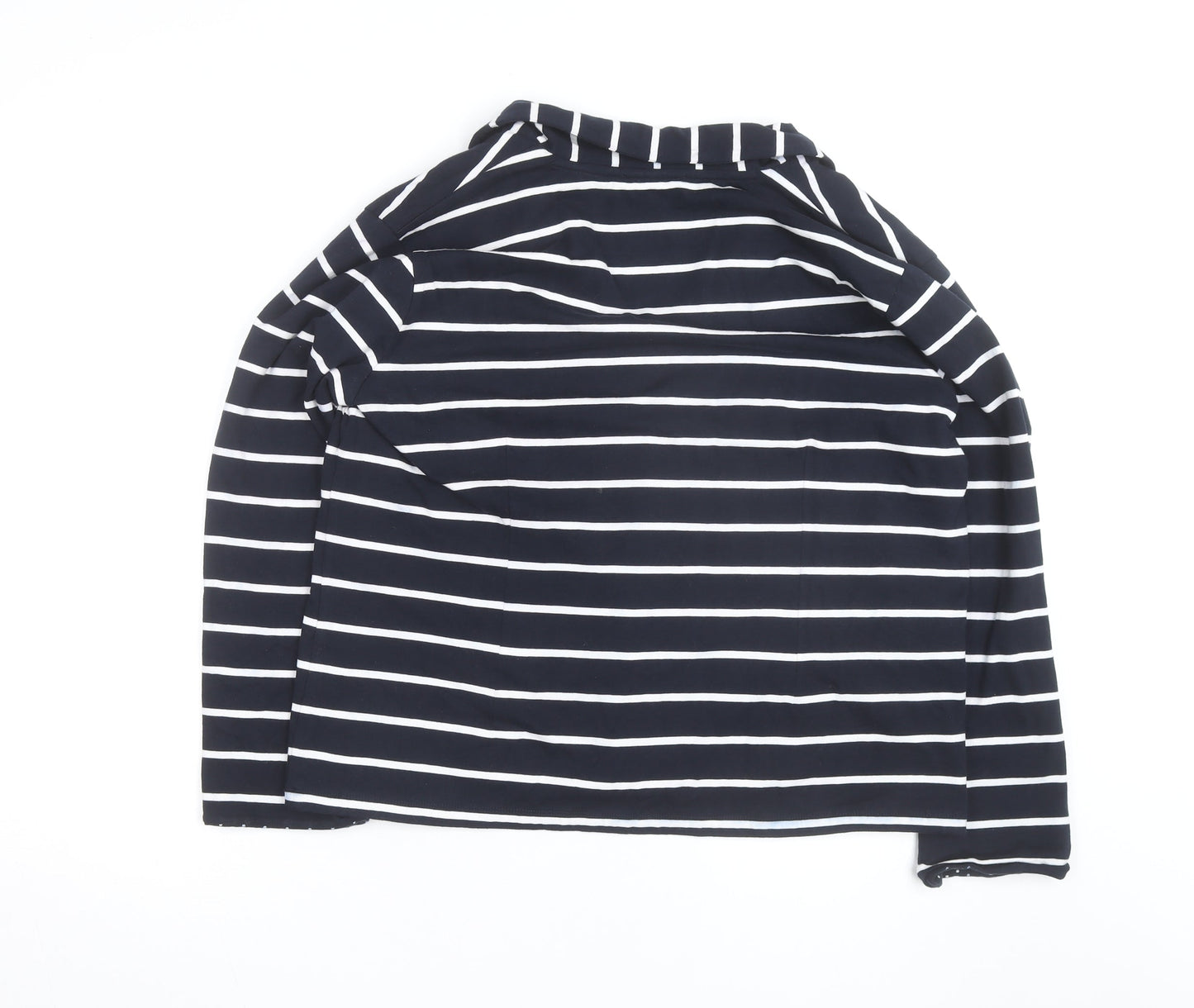 Laura Ashley Women’s Navy Striped Cotton Jersey Blazer UK 18