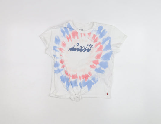 Levi's Girls Multicoloured Tie-Dye Logo Cropped T-Shirt 12-13 Years