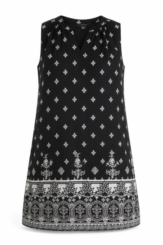 Atmosphere Women Black Viscose Sleeveless Shift Dress Size 12