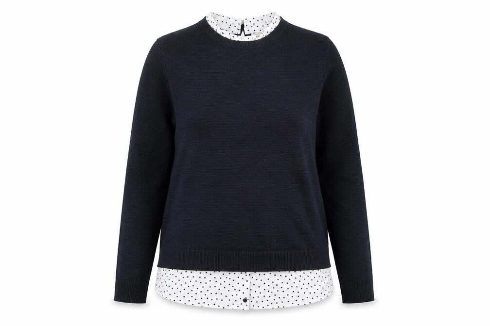 Monsoon Women's Black Crew Neck Knit Jumper M Classic Workwear