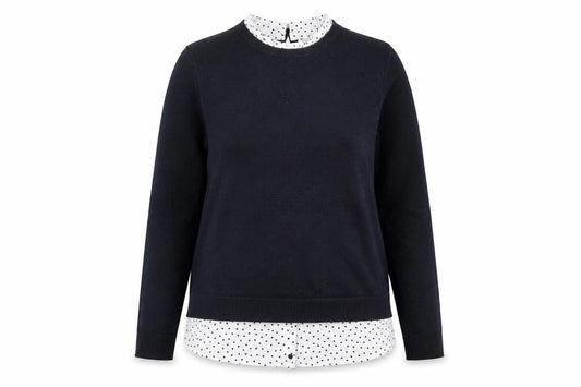 Monsoon Women's Black Crew Neck Knit Jumper M Classic Workwear