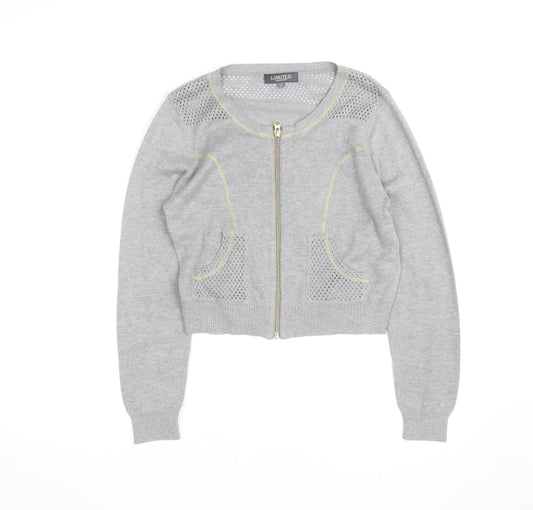 Marks and Spencer Women’s Grey Knit Full Zip Cardigan Size 12