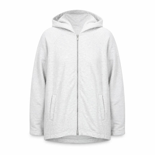 Sweaty Betty Grey Full Zip Hoodie Unisex Adults S Lightweight Cotton Blend