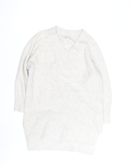 Monsoon Women Beige Knit Crew Neck Pullover Jumper M