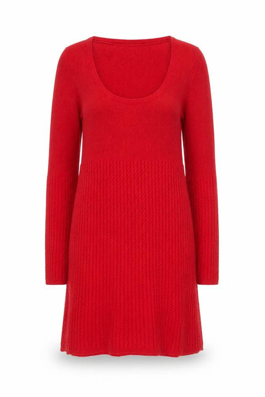Marks & Spencer Women’s Red Wool Blend Long Sleeve Jumper Dress Size 10