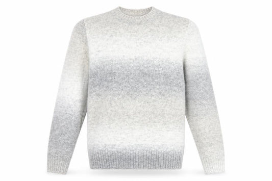 George Men's Grey Ombre Knit Crew Neck Jumper M