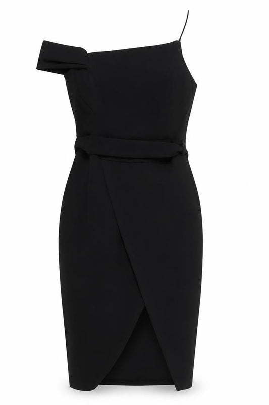 Boohoo Women’s Black Midi Off Shoulder Bodycon Dress Size 8