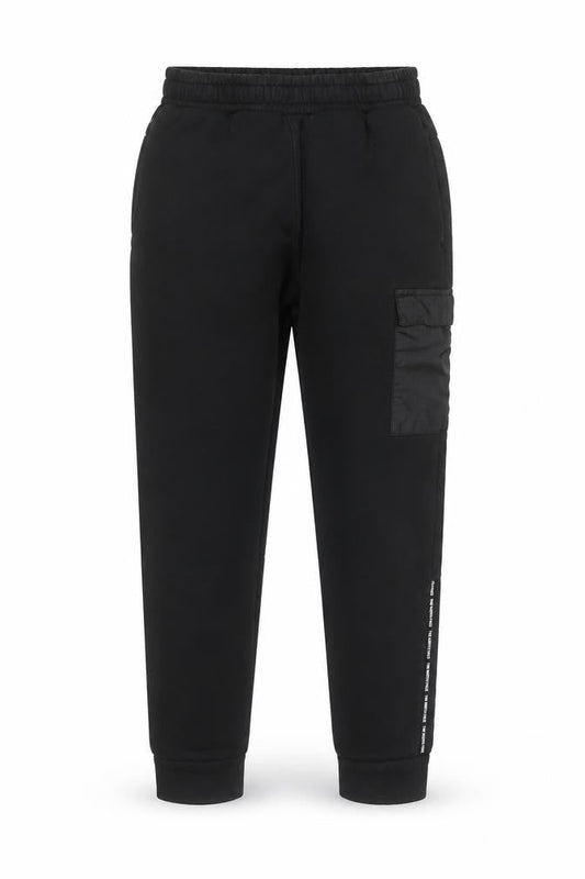 Front view of The North Face boys’ black jogger trousers l elastic waist activewear