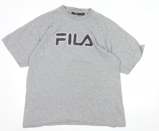 FILA Men's Grey XL Crew Neck Short Sleeve Sports T-Shirt