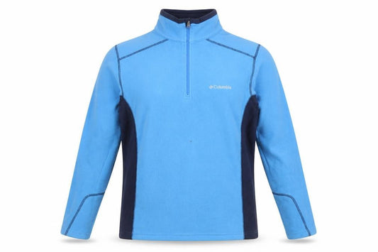 Columbia Men Blue Fleece 1/4 Zip Pullover Sweatshirt M